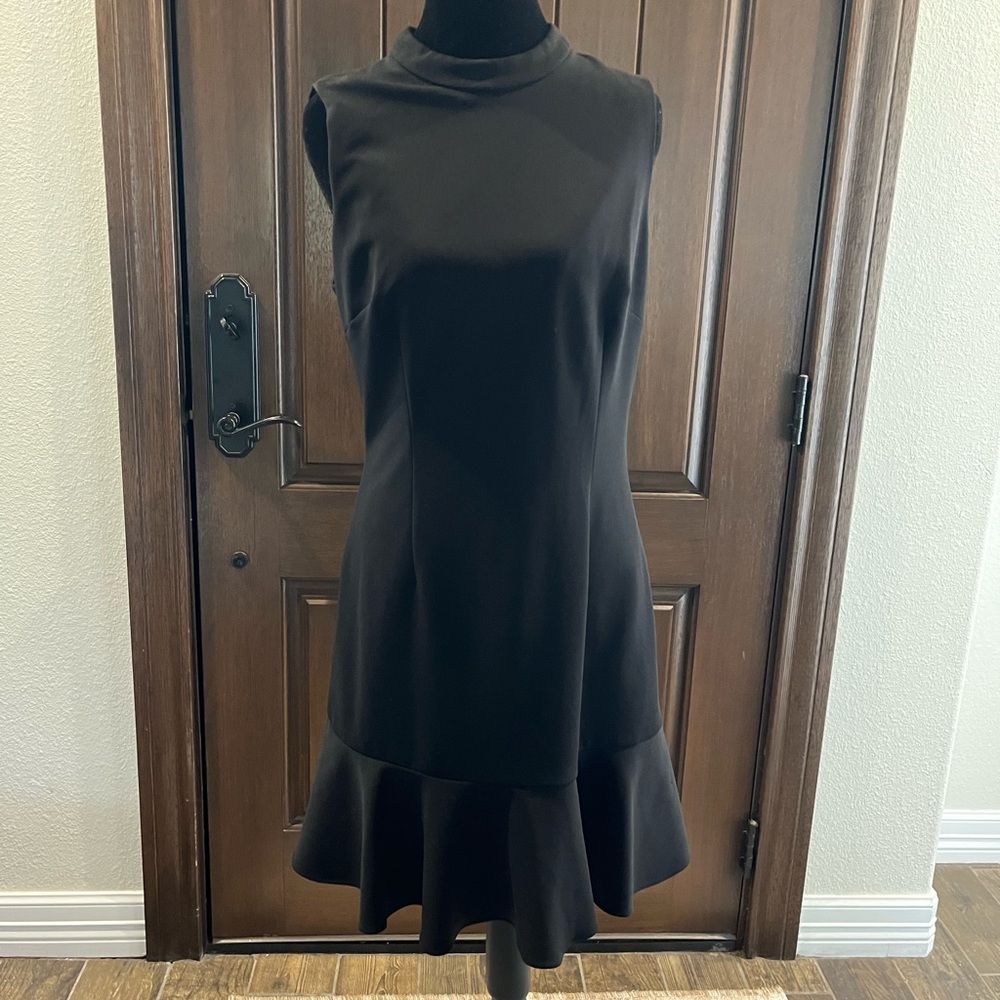 Saks Fifth Ave black ruffle dress